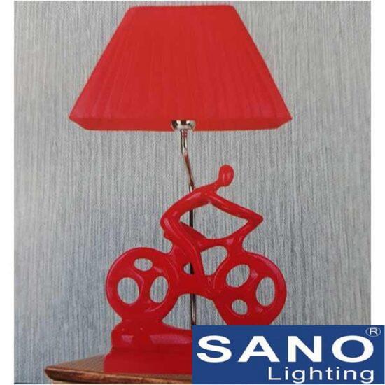 Đèn bàn Sano LED 5W Ø300*H520, vỏ đỏ
