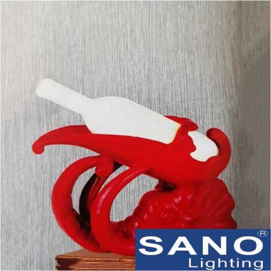 Đèn bàn Sano LED 5W W350*H320, vỏ đỏ
