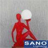 Đèn bàn Sano LED 5W W300*H500, vỏ đỏ