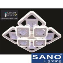 Đèn mâm Sano LED 175W*2-3 màu, đế phát sáng chuyển 3 màu, L530*W530, có remote