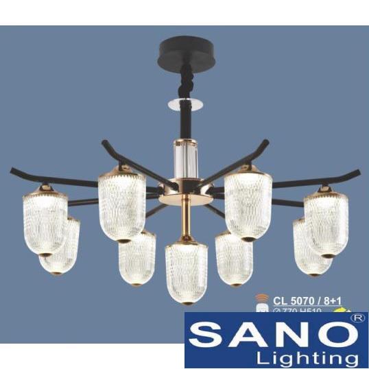 Đèn chùm Sano LED 210W - 3 màu ánh sáng Ø770*H510, có remote