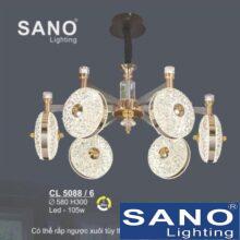 Đèn chùm Sano LED 105W - 3 màu ánh sáng Ø580*H300, có thể lắp ngược xuôi tùy thích