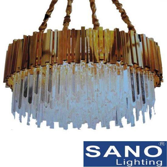 Đèn chùm pha lê Sano Ø600xH350mm E14x8