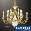 Đèn chùm nến Sano phong cách châu âu hiện đại Ø720*H680, E14*L12