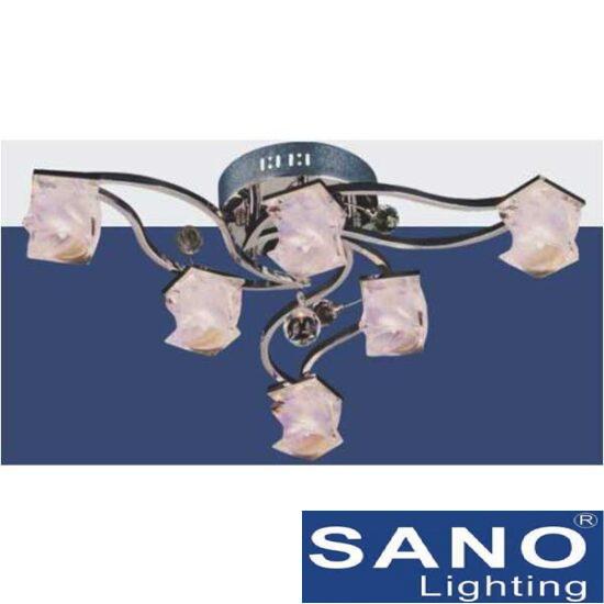 Đèn chùm sắt Sano phong cách Ý Ø600*H180, Led Ghim 3W*6