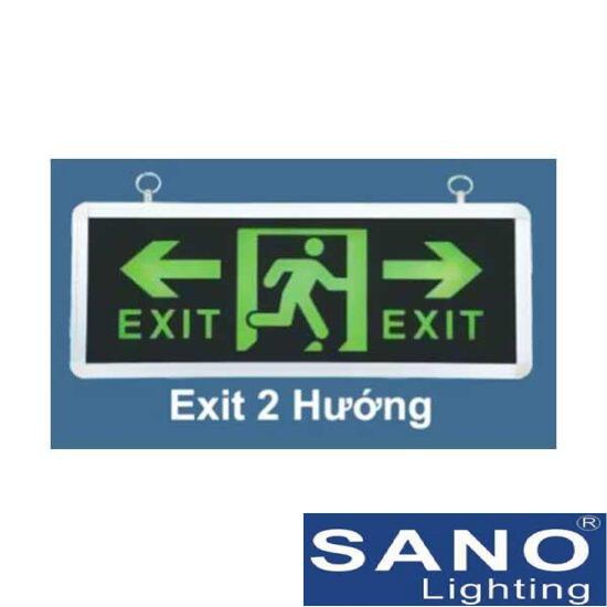 Đèn exit 2 hướng mặt đơn, W140*L350