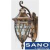 Đèn gắn cổng Sano E27*1, Ø200*H400, vỏ đồng
