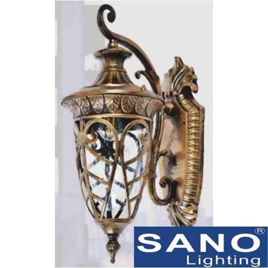 Đèn gắn cổng Sano E27*1, Ø200*H430, vỏ đồng