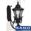 Đèn gắn cổng Sano E27*1, Ø250*H550, vỏ đen