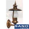 Đèn gắn cổng Sano E27*1, Ø200*H400, vỏ đồng