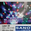 Đèn disco Laser 22 Ø65*L180*H160, cảm ứng theo nhạc