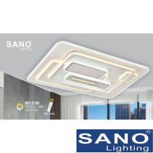 Đèn mâm Sano LED Mica 215W-3 màu ánh sáng, L850*W550, có remote đa năng