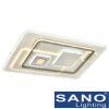 Đèn mâm Sano LED Mica 215W-3 màu ánh sáng, L850*W550, có remote đa năng