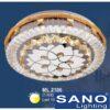 Đèn mâm pha lê Sano Led-105W - thẻ pha lê K9 - Ø500