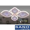 Đèn mâm Sano LED 100W*2-3 màu, đế phát sáng chuyển 3 màu, L460*W560, có remote