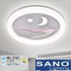 Đèn mâm Sano LED 115W-3 màu ánh sáng, Ø500, có remote