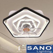 Đèn mâm Sano LED 125W-3 màu ánh sáng, Ø500, có remote đa năng
