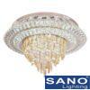 Đèn mâm ốp trần tròn Sano LED Ø600*H330, thẻ pha lê