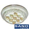 Đèn mâm ốp trần tròn Sano LED Ø500, thẻ pha lê