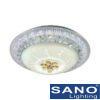 Đèn mâm ốp trần tròn Sano LED 36W Ø500, thẻ pha lê