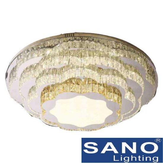 Đèn mâm ốp trần tròn Sano LED Ø1000, thẻ pha lê