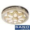 Đèn mâm ốp trần tròn Sano LED Ø800, thẻ pha lê