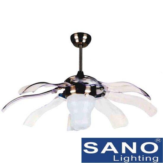 Quạt đèn Sano Led 12W Ø330*H500, cách quạt 1100, có remote