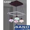 Đèn treo Sano led 125W - Ø400-L560*H1200mm + Led chuyển đổi màu