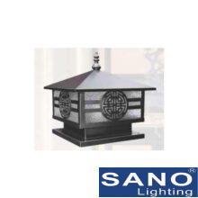Đèn trụ cổng Sano E27*1, Ø200*H250-Đế Ø150