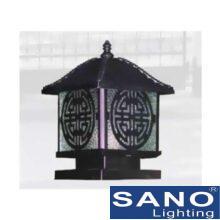 Đèn trụ cổng đúc gang Sano E27*1, Ø200*H250-Đế Ø160