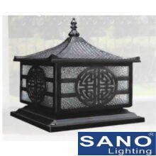 Đèn trụ cổng đúc gang Sano E27*1, Ø400*H350-Đế Ø385
