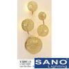 Đèn vách trang trí Sano LED G4-25W-3000K (kèm bóng)-Ø300*H500, thân inox vàng