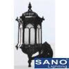 Đèn vách cổng Sano E27*1, Ø160*H330, vỏ đen